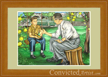 Vintage Art-Poetry, Father Son art